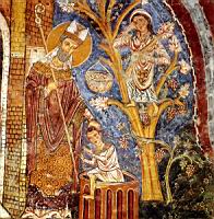 Agnani (Italie) - Cathedrale - Fresque - Miracle de Saint Magne (1240-1260)